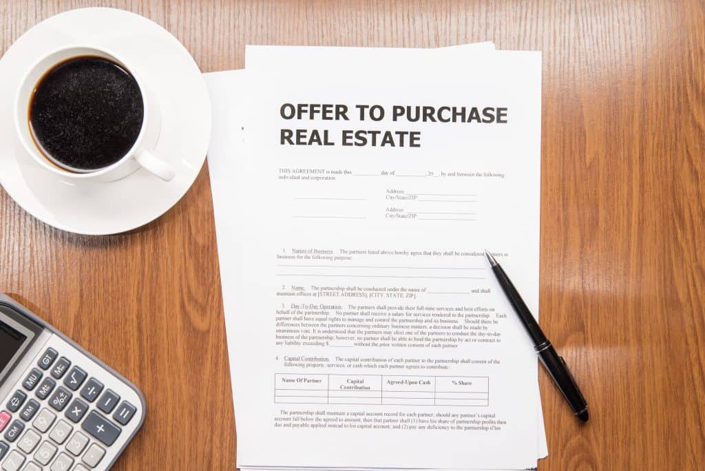 Offer to purchase a home