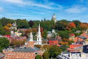 Providence,,Rhode,Island,,Usa,Historic,New,England,Architecture,With,Early
